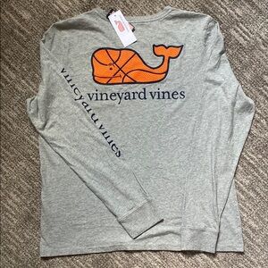 Vineyard Vines LS Pocket Tee Basketball Whale